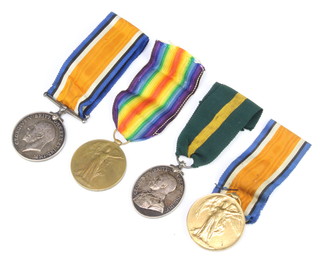 A First World War pair of medals to L-31685 BMBR.F.Brown.R.A, a Victory medal and Territorial medal to 2 others