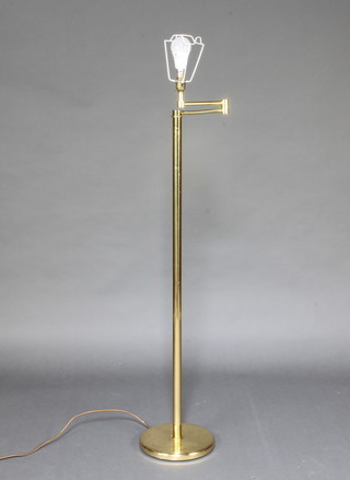 A gilt metal standard lamp 