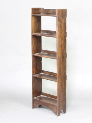 A 1930's 5 tier shelf unit 109cm h x 36cm w x 15cm d 