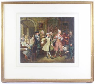 Edward Jackson Stodart (1879-1934) a set of 8 stipple engravings, signed in pencil, "A Rake's Progress, The Orgy, Leve, The Prison, The Marriage, An Election at Entertainment, The Gaming House, The Heir, Bedlam"  36cm x 40cm