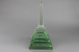 A bevelled glass stepped sculpture 