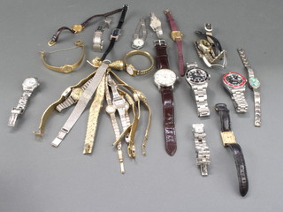 A quantity of ladies and gentleman's wristwatches 
