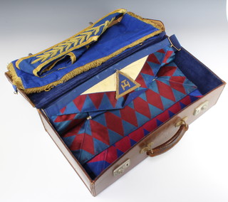 A Masonic Grand Officers full dress apron and collar, 2 Royal Arch Supreme Grand Chapter Officers aprons (1f), a Royal Arch Provincial Grand Officers apron, two London Grand Rank undress aprons and a Provincial Grand Officers undress apron  