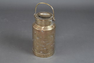 A brass milk churn 37cm h x 18cm diam. 