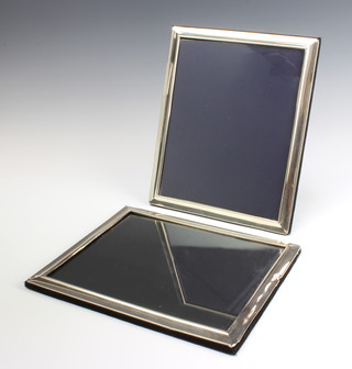 A pair of sterling silver rectangular photograph frames 29cm x 24cm 