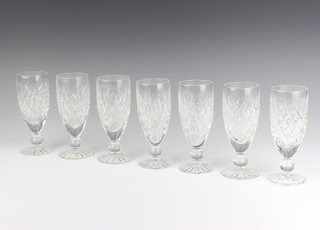 A set of 7 Waterford Crystal wine/champagne glasses 15cm 