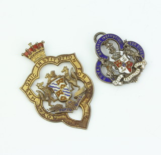 Two silver and enamelled Masonic jewels, 22 grams