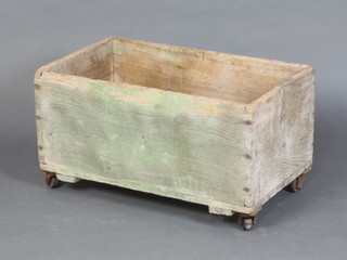 An elm industrial rectangular box trolley 40cm h x 72cm w x 43cm d 