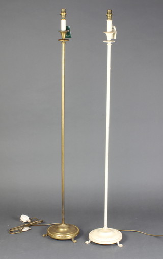 Two Laura Ashley gilt metal standard lamps (as new) 
