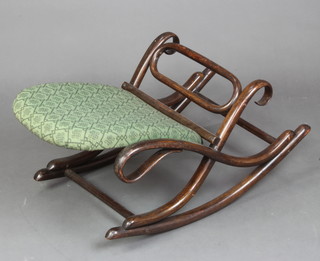 A Victorian style bentwood rocking stool 30cm x 60cm x 35cm 