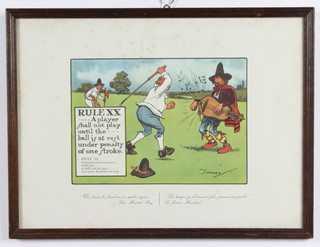 Chas Crombie, prints, 14 amusing golfing studies 15cm x 22cm 