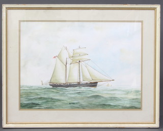 Steve Lewis, watercolour drawing "The Kate" 34cm x 47cm 
