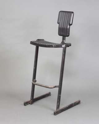 Condor designed for Andries and Hiroko Van Onck, a chrome and metal high backed stool
