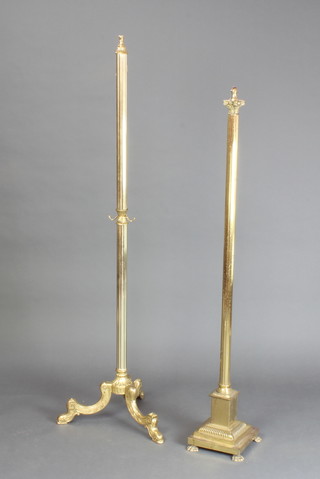 2 gilt metal standard lamps