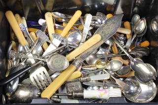 A quantity of silver plated flatware 