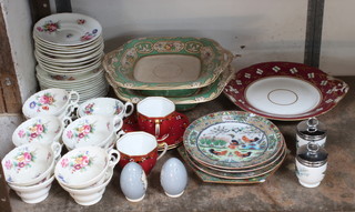 A part Cauldron china tea service, 4 Canton plates and a small collection of decorative ceramics 