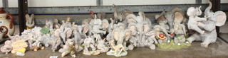 A collection of Tuskers figures of elephants