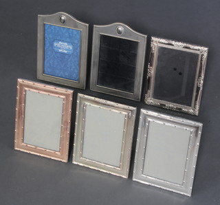 6 various silver plated frames 