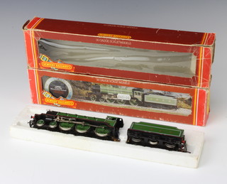 A Hornby OO gauge R053 LNER Class B15 locomotive Manchester United together with R859 LNER loco Fitzwilliam boxed 
