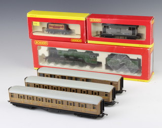 An OO gauge Hornby Collectors Club locomotives and tender R2147 Flying Scotsman, 3 Hornby LNER carriages and 2 Hornby items of rolling stock 
