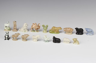 A Wade figure of a camel 4.5cm and 4 other wild animals and 11 other Wade figures 