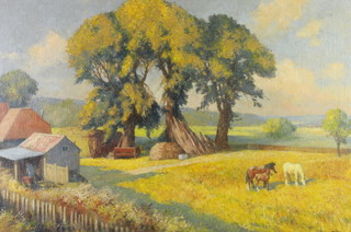 Eric Bruce McKay (1907 - 1989) oil on canvas "Farm at Watling Sussex" 48cm x 74cm 

