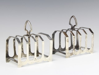 A pair of 5 bar silver toast racks, Sheffield 1934, 220 grams 