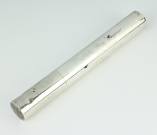 A cylindrical 925 standard scroll holder 139 grams 