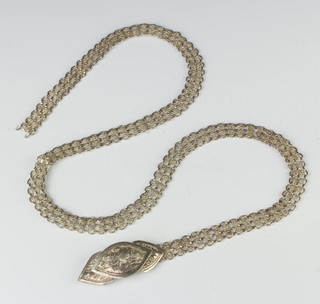 A Continental silver filigree belt 120 grams