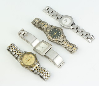 A lady's steel cased Tissot wristwatch (boxed), a Krug Baumen watch and 2 others 