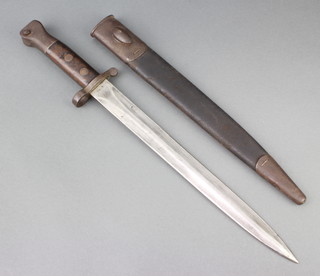 A Wilkinsons Boer War Lee Metford bayonet, the blade with crowned VR and number 494 complete with scabbard 
