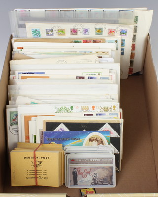 A quantity of GB first day covers, French postal stamps, etc 