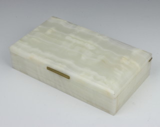 An onyx Betjeman Patent 2 division cigarette box 20cm 