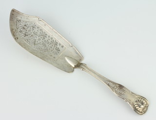 A Victorian silver fish slice, London 1861, 225 grams 