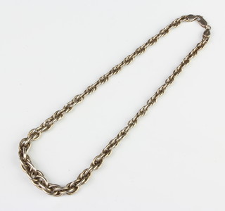 A silver fancy link necklace, 51 grams
