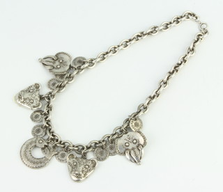 A Continental silver necklace, 100 grams 