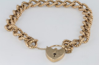 A 9ct yellow gold fancy link bracelet 22 grams 
