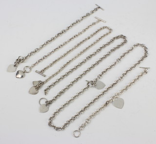 Three silver necklaces and 3 bracelets, 200 grams 