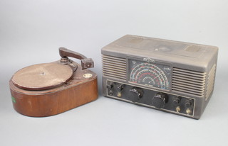 An Edison model 750 radio together with a Columbia turntable 