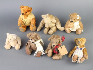 Three Robin Rive limited edition bears - Wallace, Judie, Sweet Sue, a Linda Spiegle bear, a Norbeary bear, a Sarah Maclellan bear and a Naomi Laight bear 