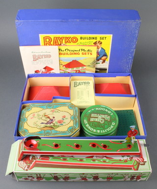 A Bayko Building set together with a tin plate golf game 
