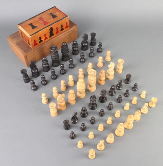 A Staunton chess set together with a St George's pattern chess set 