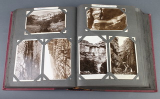 An album of 1930's black and white photographs - Gloucester, Hampton Court, Ipswich, Lincoln, Ludlow, Matlock, Nottingham, Southend etc