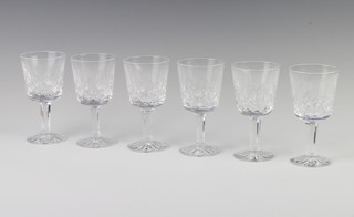Six Waterford Crystal sherry glasses, 12cm 