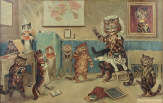 Louis Wain, a coloured print "The Naughty Puss" 45cm x 70cm 