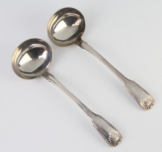 A pair of George IV silver Kings pattern ladles, London 1823, 152 grams