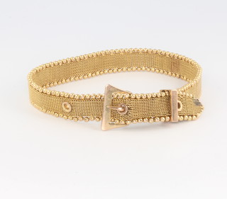 A 9ct yellow gold chain link buckle bracelet 13.9 grams 