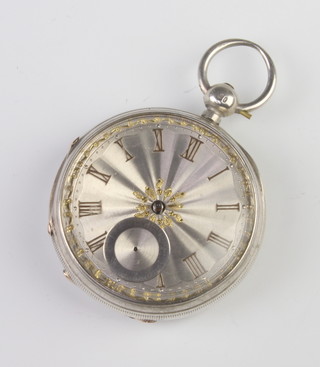 A Victorian silver keywind pocket watch, the movement inscribed Adam Burdess Coventry, London 1869 