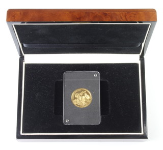 A 22ct gold 2015 Horatio Nelson 1 guinea coin 8.5 grams