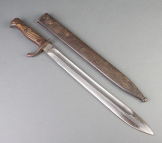 A German WWI mauser bayonet with scabbard
